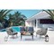 Manhattan Comfort Riviera Rope Wicker 4-Piece 4 Seater Patio Conversation Set with Cushions in Grey OD-CV016-GY - alternate 9